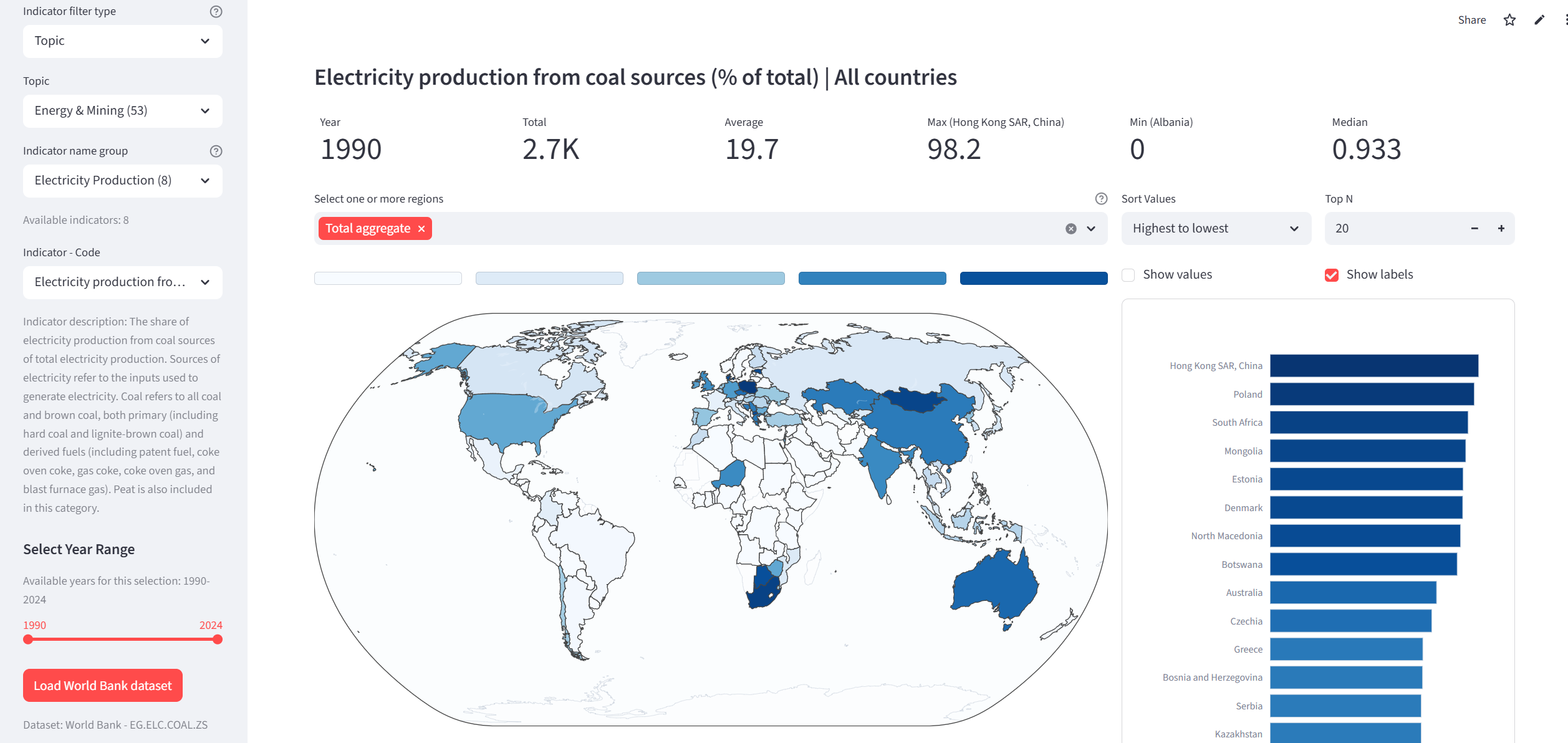Geo Analysis App screenshot