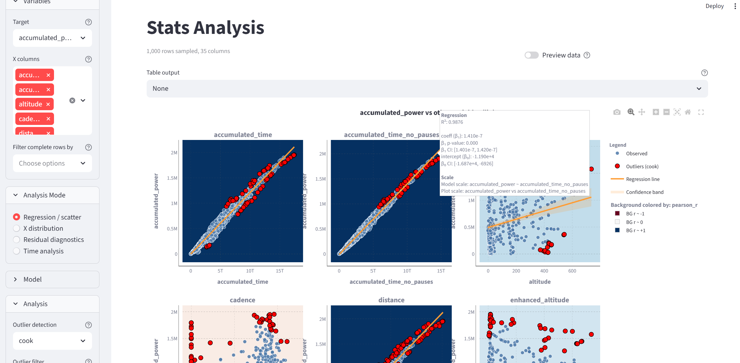 Stats Analysis App screenshot